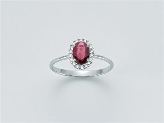 Anello Miluna Donna Gemme in Oro bianco Rubino LID3280-14 - LID3280-14